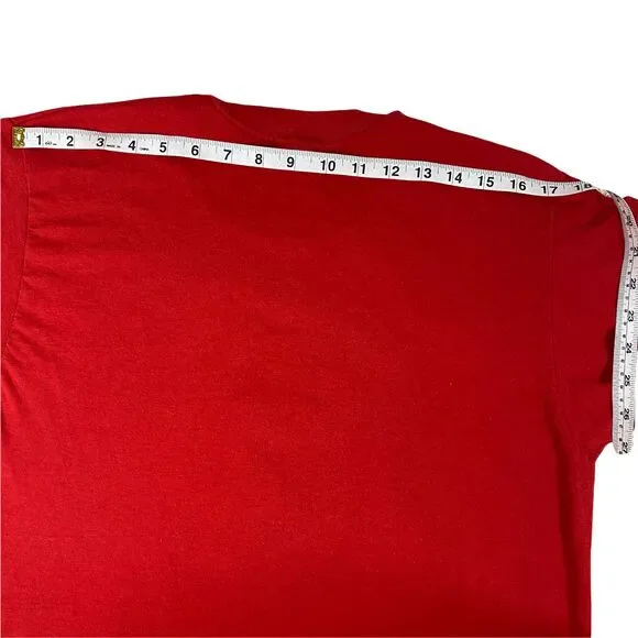 Vintage Hallmark T-shirt Size Large Squeeze Me Real Hard USA Super 50 Red - Picture 7 of 7